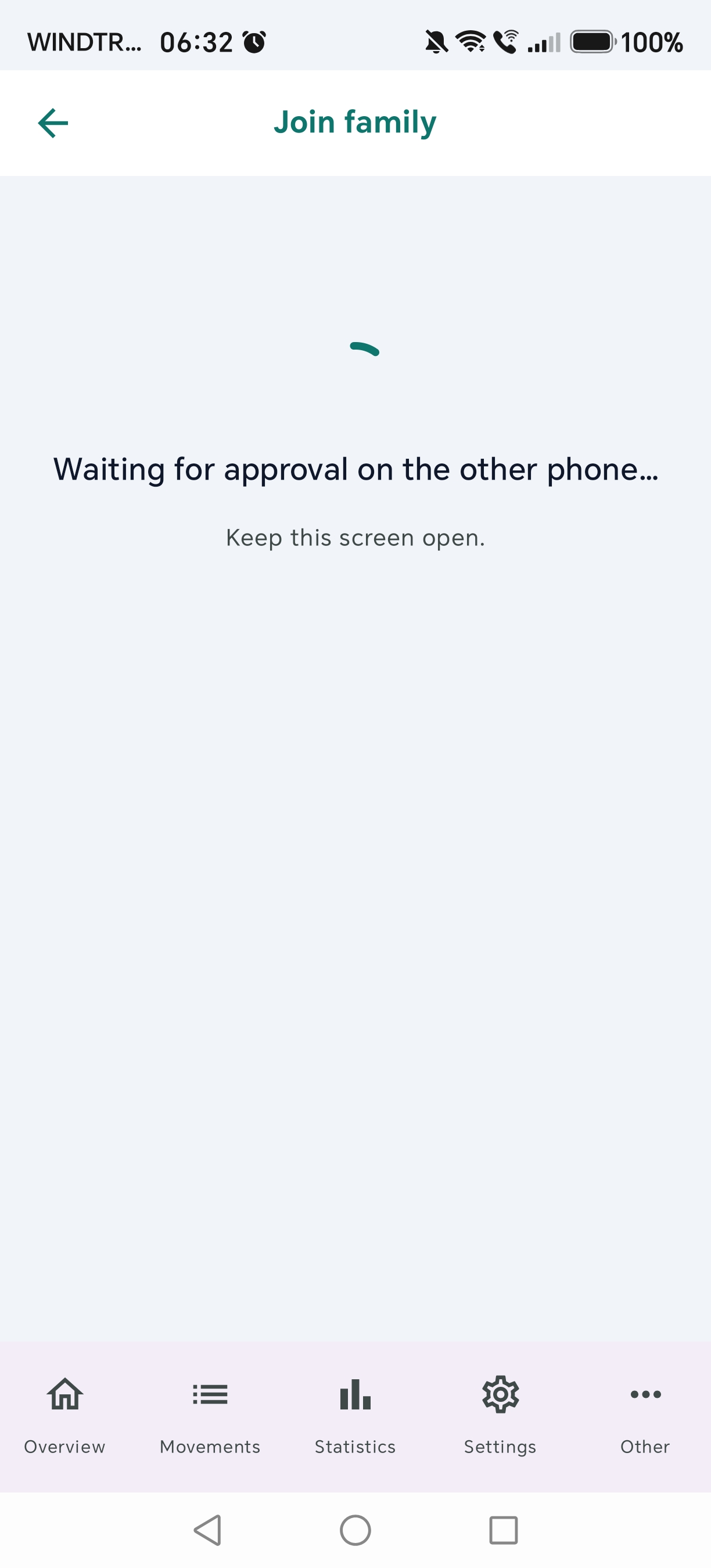 "Waiting for approval on the other phone…"