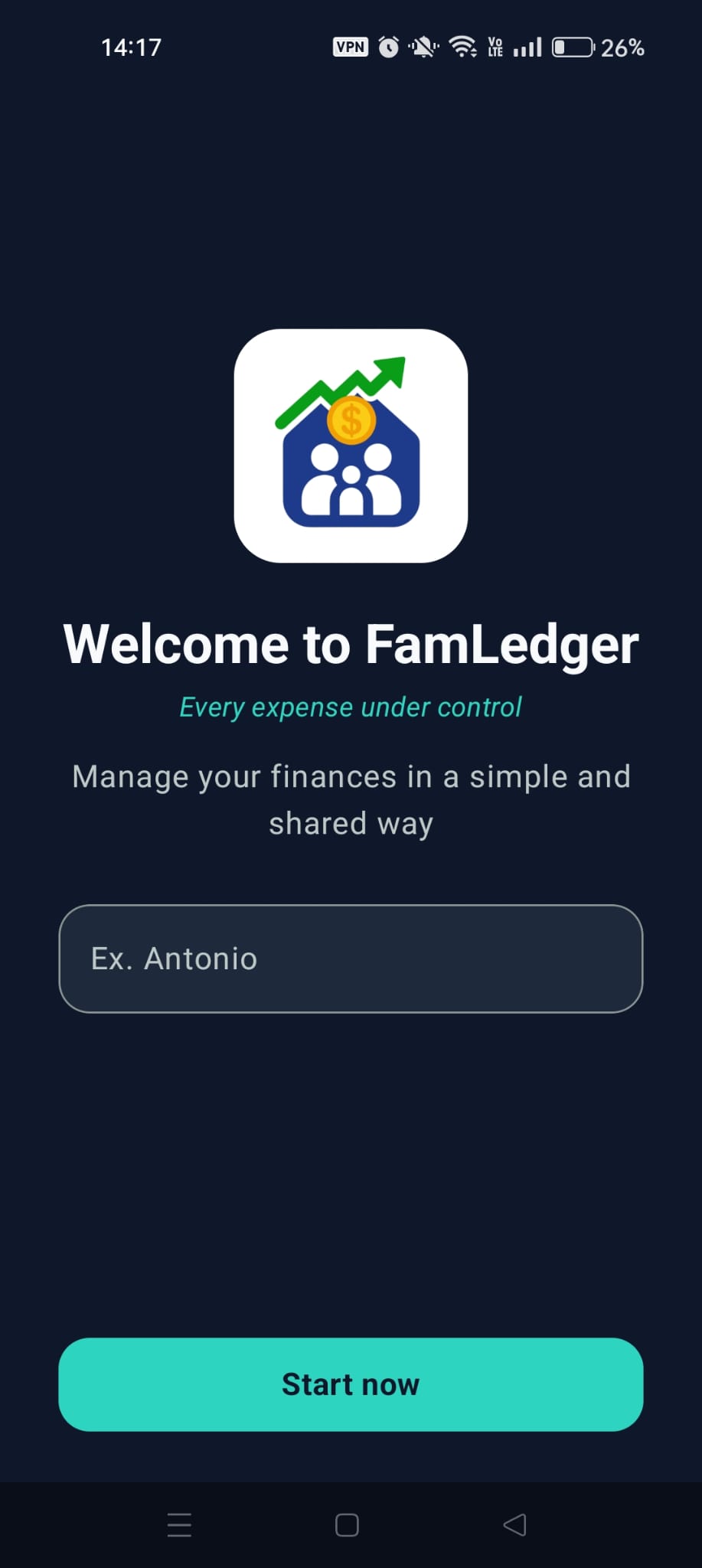 Welcome Screen